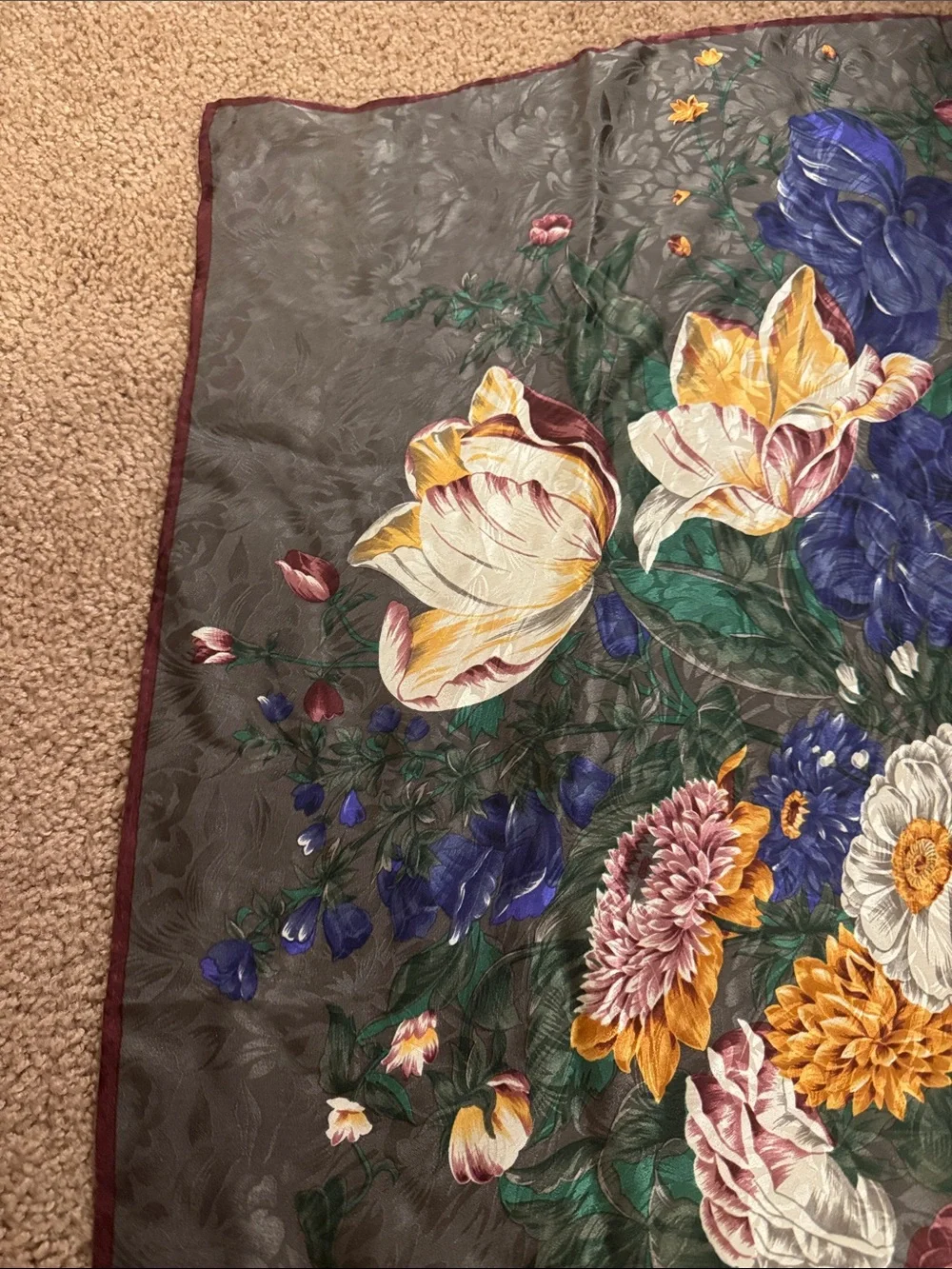 Floral Bouquet Silk Scarf